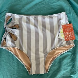 Kortni Jeane Stripped Cutout Bottoms